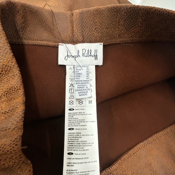 Joseph Ribkoff Brown Animal Print Pants Size 10 NWT - Picture 6 of 8